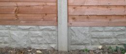 Concrete Fence Post with Gravel Boards